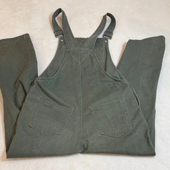 Toad&Co Women's Green Denim Overalls - Picture 8 of 8